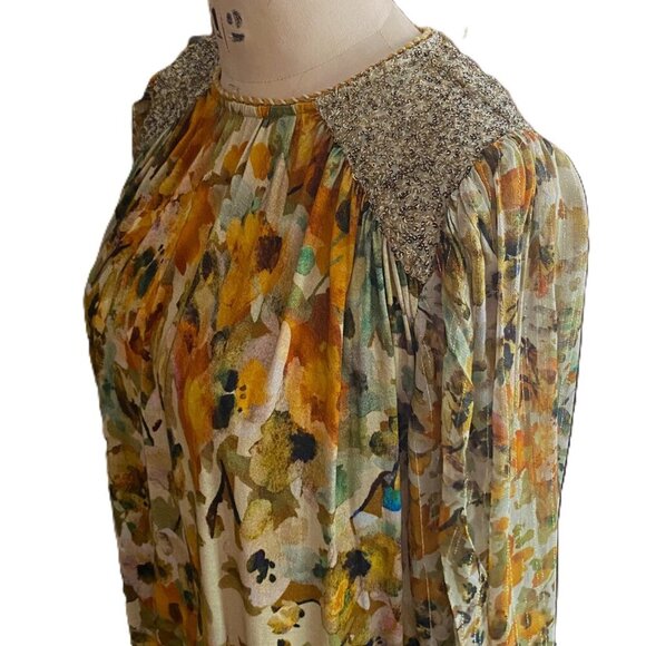 NWT Anthropologie Bl-nk London Sequin Tunic Top Blouse Anthropologie - Picture 4 of 16